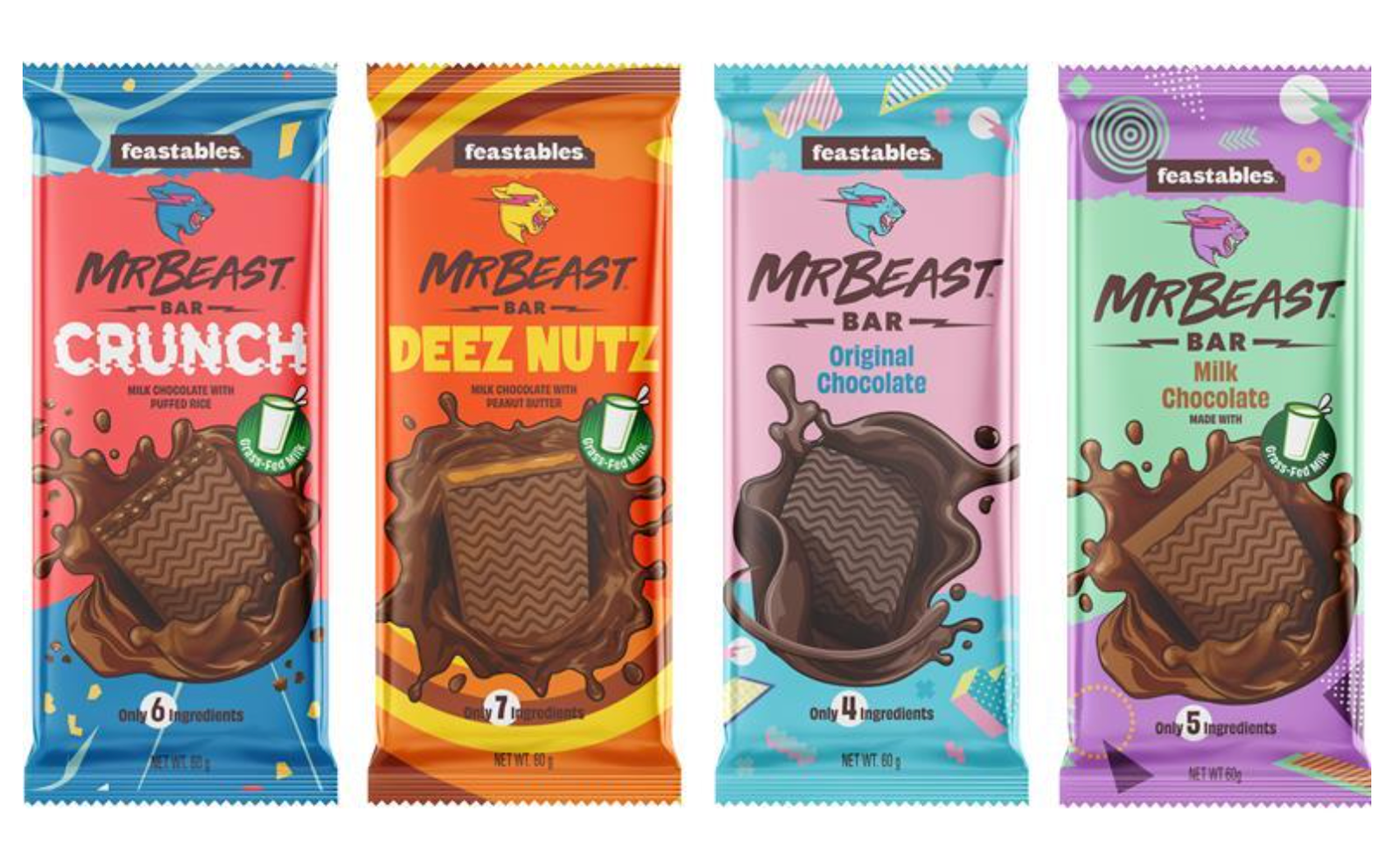 MrBeast Milk Chocolate Bars - 60g - Image 2