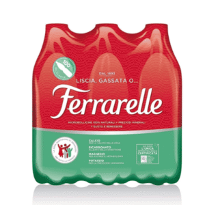 Ferrarelle Acqua Minerale Effervescente, Naturally Sparkling Italian Mineral Water from Italy 6x1.5L